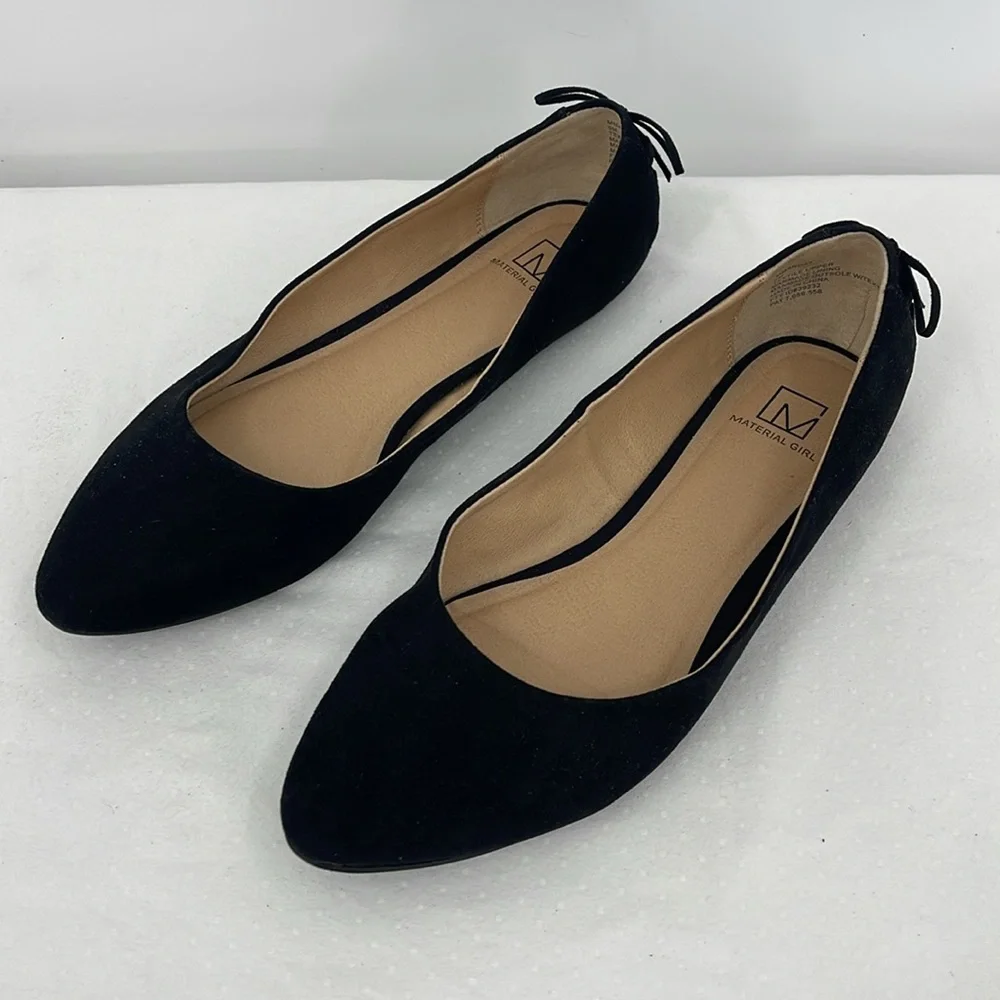 MATERIAL GIRL MANDAY SIZE 9M Women's Black Ballet Flats